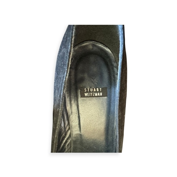 Stuart Weitzman shoes heels thick 6 W black - Picture 9 of 9